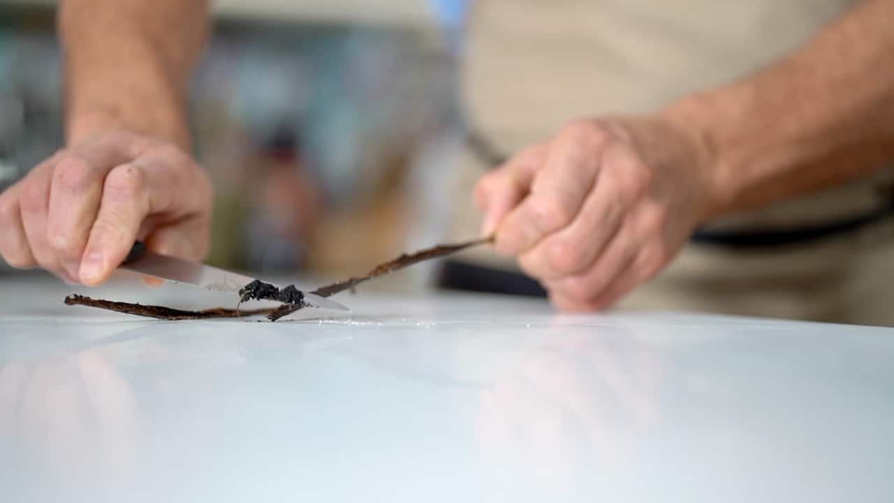 scraped vanilla bean