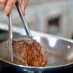 pan-searing steak