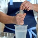 squeezing gelatin sheets