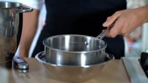 cooling off cooked syrup