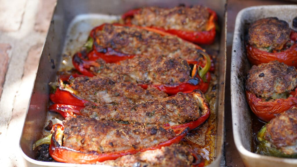 cooked stuffed toro di corno