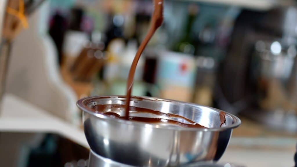 tempered dark chocolate