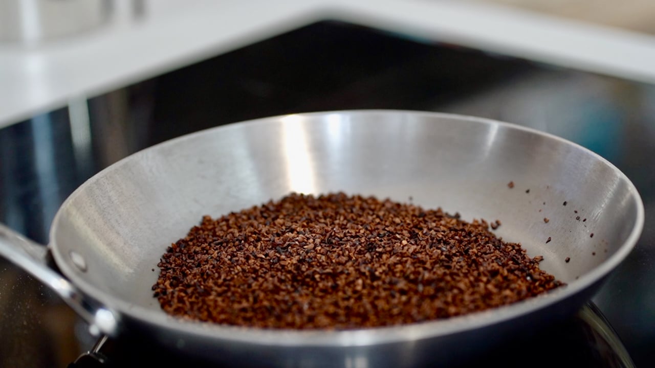toasted cocoa nibs
