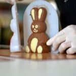 unmolding milk chocolate bunny